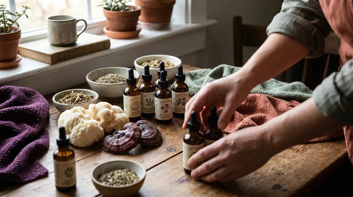 Mesa artesanal de Nebuna con extractos, Melena de León y Reishi